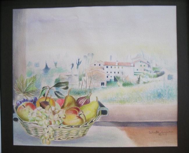 Malerei mit dem Titel "Frutti sul balcone" von Lucianogelato, Original-Kunstwerk