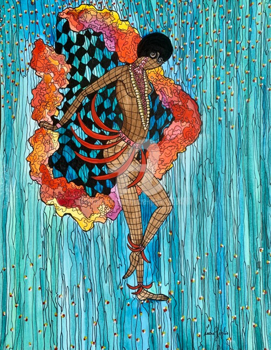 Dessin intitulée "Osez Joséphine" par Lucie Giglio, Œuvre d'art originale, Aquarelle