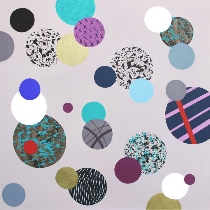 "Only dots 11" başlıklı Tablo Lucie Jirků tarafından, Orijinal sanat, Akrilik Ahşap Sedye çerçevesi üzerine monte edilmiş