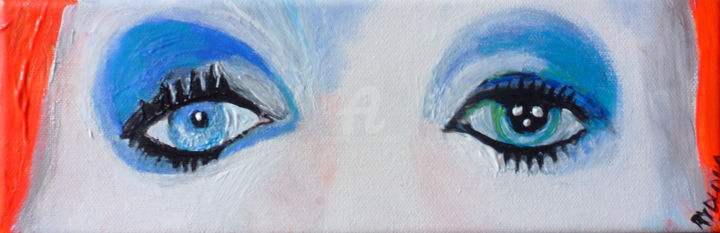 Schilderij getiteld "David Bowie" door Lucie Rydlova, Origineel Kunstwerk, Acryl