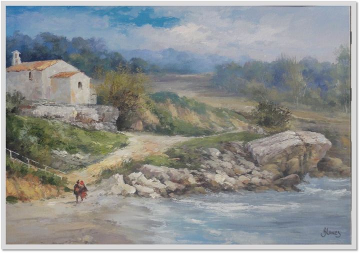 Painting titled "sainte-croix.jpg" by Lucien Blancs, Original Artwork, Oil