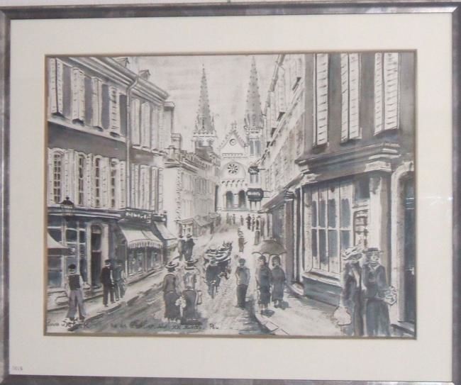 绘画 标题为“E47 - Rue des Corde…” 由Lucien Dufour, 原创艺术品, 油