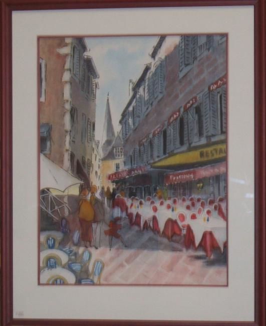 Pintura intitulada "E56 - Restaurant qu…" por Lucien Dufour, Obras de arte originais, Óleo