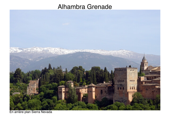 Photographie intitulée "Alhambra Grenade" par Lucien Duhamel, Œuvre d'art originale, Photographie numérique
