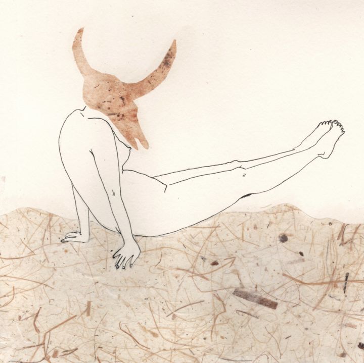 Peinture intitulée "eðli 02" par Lucie Tissier, Œuvre d'art originale,