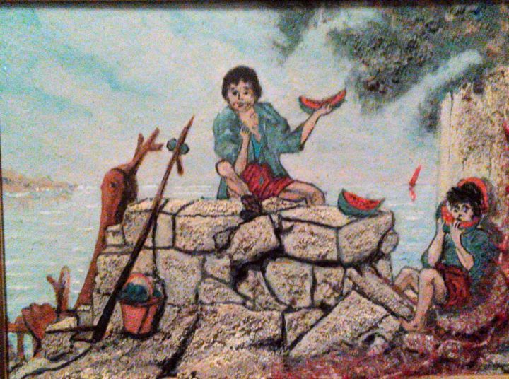 Pittura intitolato "Squgnizzi ." da "Dmc", Opera d'arte originale,