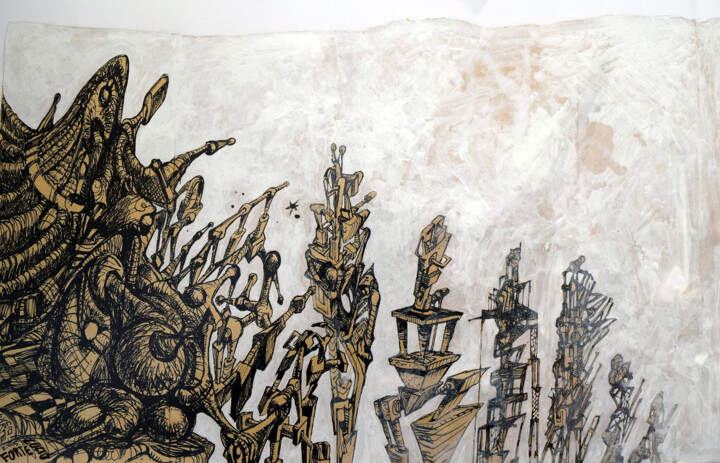 Disegno intitolato "Untitled 22" da Lucio Forte, Opera d'arte originale, Inchiostro