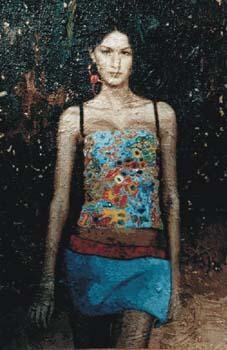Pittura intitolato "Donna in Dolce & Ga…" da Lucio Greco, Opera d'arte originale