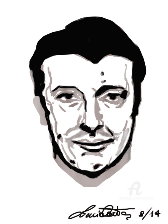 Drawing titled "Matteo Renzi in due…" by L.C., Original Artwork