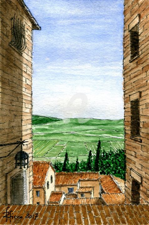HEE WAG Immagini di Paesaggio di Assisi Italia Dipinto da Numeri Fai da Te Unico