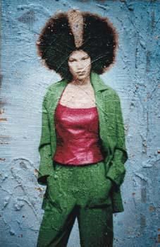 Painting titled "Donna in Kenzo 1" by Lucio Greco, Original Art,