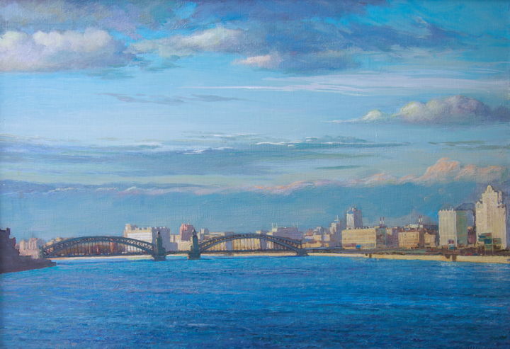 Картина под названием "Санкт-Петербург. Не…" - Николай Nikolay Шенигин Shenigin, Подлинное произведение искусства, Масло