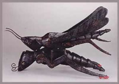 Sculpture titled "Grillando" by Lucrecia Cuevas, Original Artwork, Metals