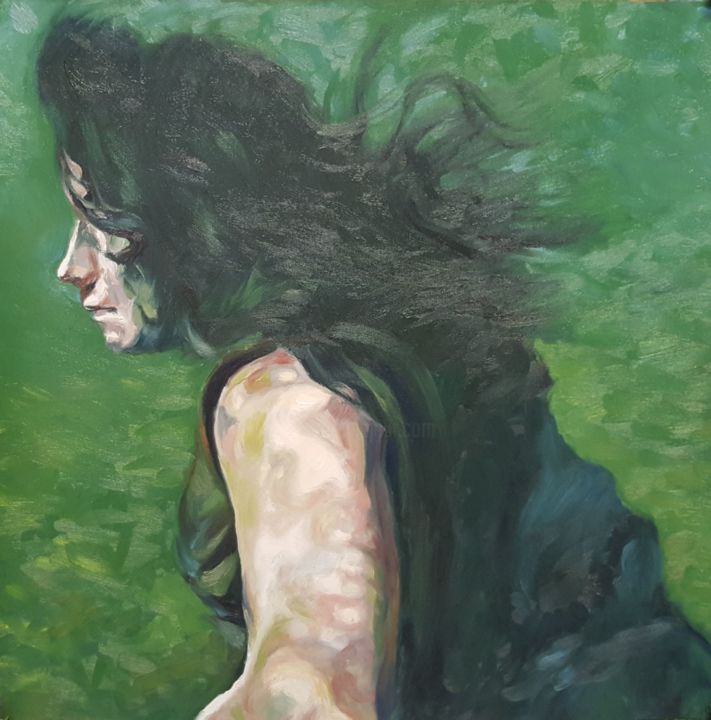 Peinture intitulée "Bain#5" par Luc Dechamps, Œuvre d'art originale, Huile