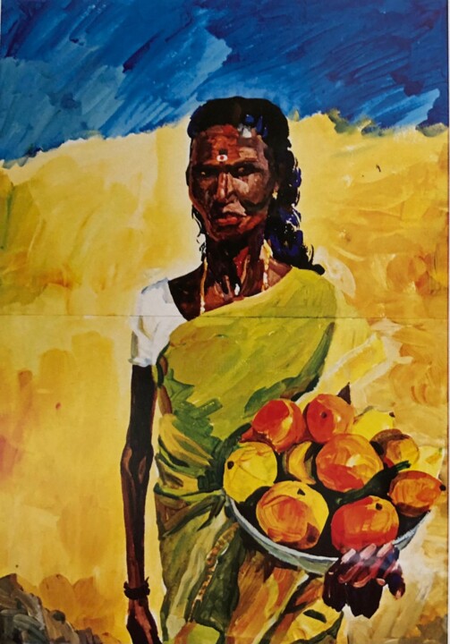 Peinture intitulée "Sweet India" par Ludmila Charlamova, Œuvre d'art originale, Acrylique