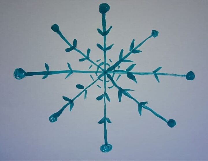 Disegno intitolato "Green snowflake / З…" da Ludmila Skripkina, Opera d'arte originale, pigmenti