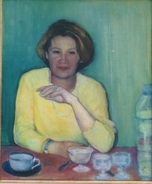 Malerei mit dem Titel "Marie-Paule" von Ludmila Constant, Original-Kunstwerk, Öl
