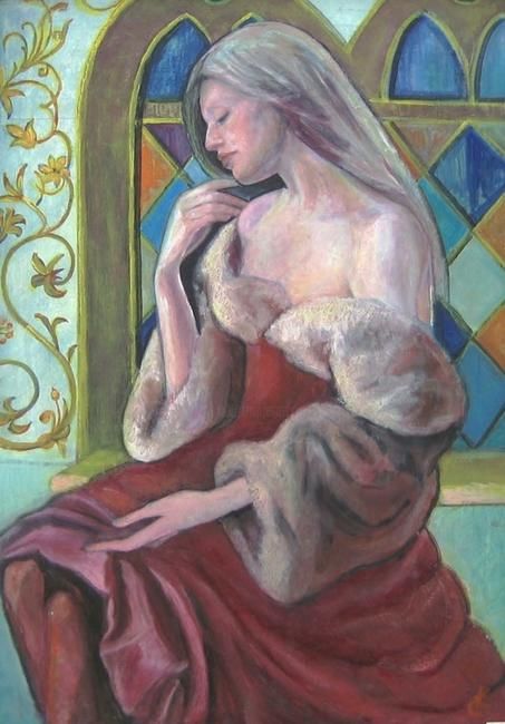 Painting titled "Rêverie" by Ludmila Constant, Original Artwork, Oil