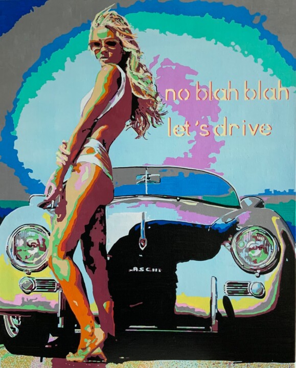 Painting titled "No blah blah" by Ludo Knaepkens, Original Artwork, Acrylic
