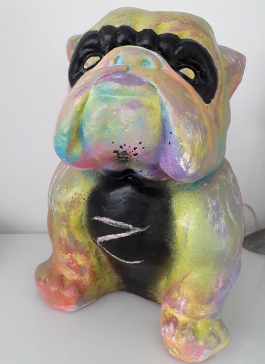 Sculpture titled "BullZ" by Valco Streetartist, Original Artwork, Ceramics