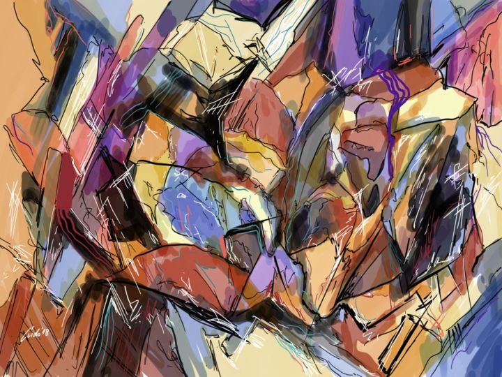 Digital Arts titled "rolling-colours" by Ludo Sevcik, Original Artwork, Digital Painting