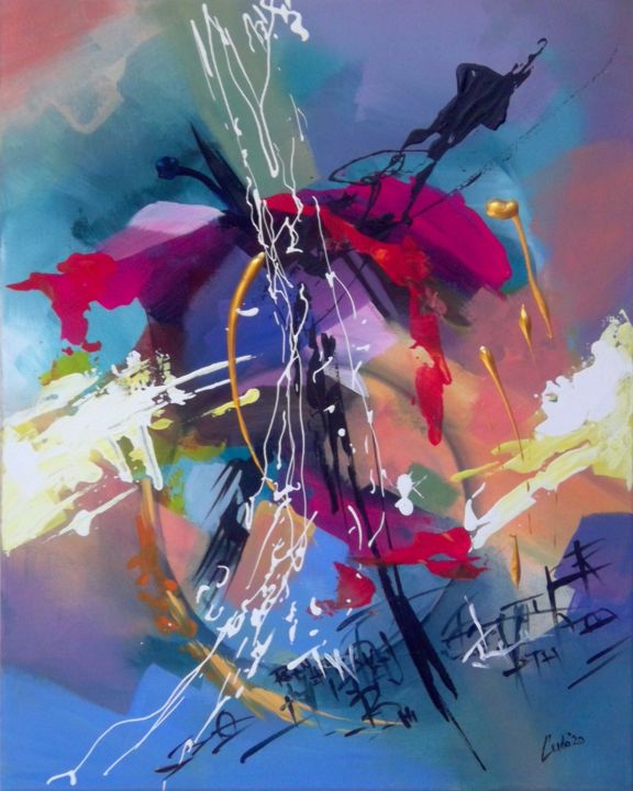Painting titled "Twin 1" by Ludo Sevcik, Original Art, Acrylic