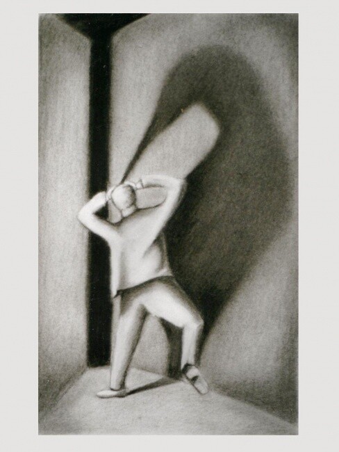 Desenho intitulada "Fuir..." por Ludovic Burggraeve, Obras de arte originais