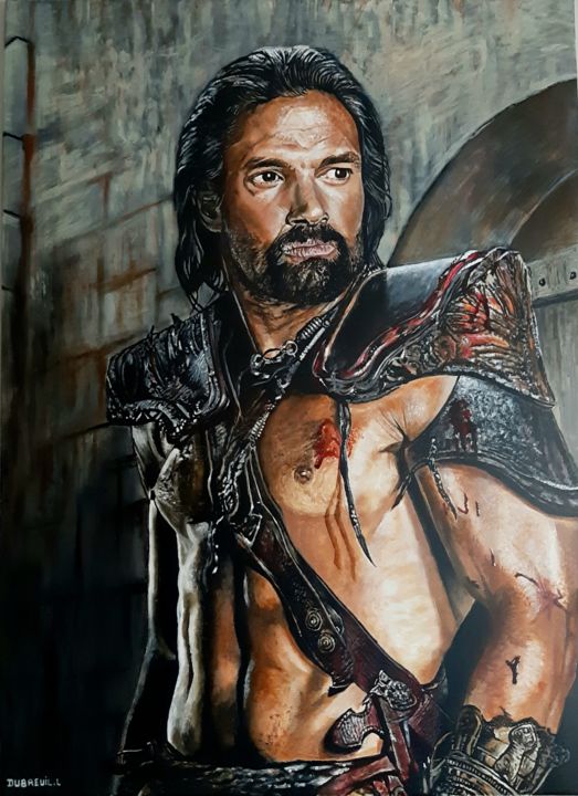 Malerei mit dem Titel "Crixus" von Ludovic Dubreuil (Kares), Original-Kunstwerk, Acryl