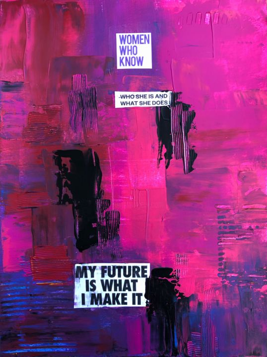 Peinture intitulée "My future #ArtistSu…" par Ludwika Pilat, Œuvre d'art originale, Acrylique