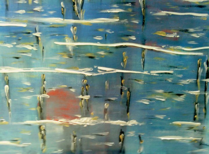 Peinture intitulée "Aquazura" par Lüc Poyet, Œuvre d'art originale