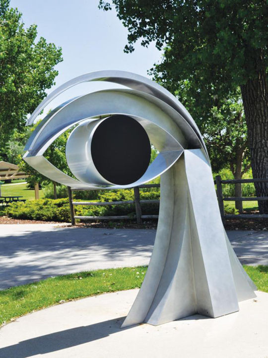 Sculpture intitulée "œil" par Lugufelo, Œuvre d'art originale, Métaux