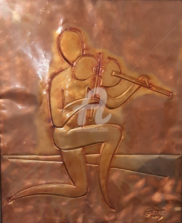 Incisioni, stampe intitolato "Il violinista" da Luigi Basile, Opera d'arte originale, incisione