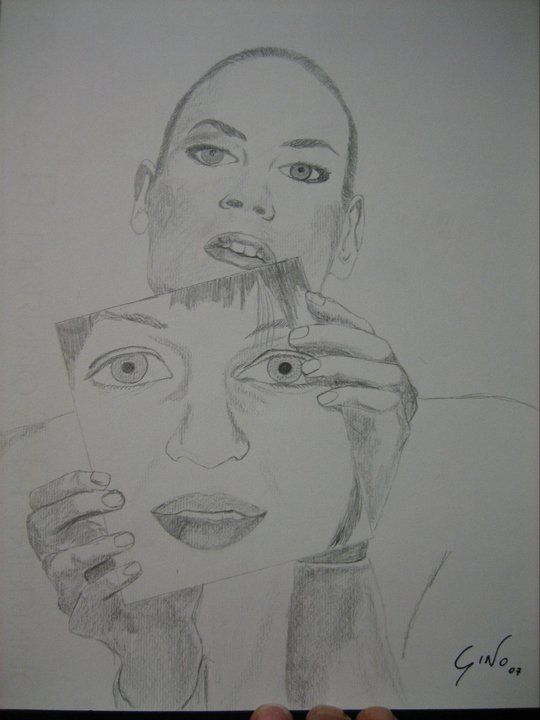 Drawing titled "identita.jpg" by Gino, Original Artwork, Pencil