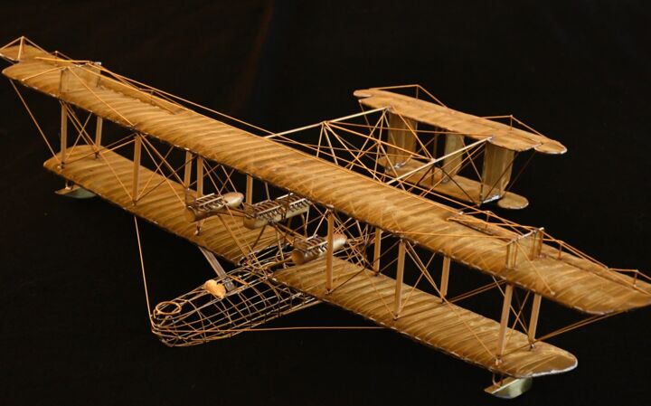 Diseño titulada "Curtiss Flying Boat" por Luigi Lupini, Obra de arte original, Metales