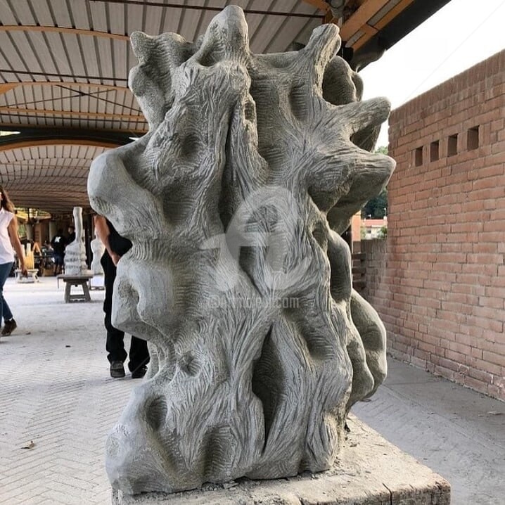 Γλυπτική με τίτλο "ZAGREO" από Luigi Mancuso, Αυθεντικά έργα τέχνης, Πέτρα