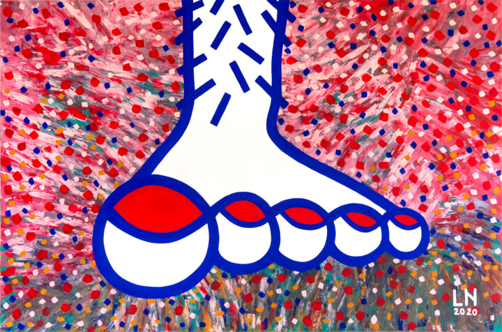Pintura titulada "Big foot" por Luigi Notarnicola, Obra de arte original, Acrílico Montado en Bastidor de camilla de madera