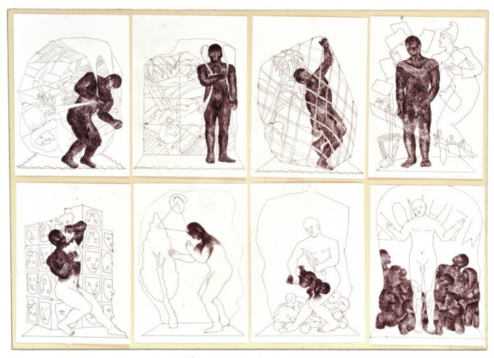 Disegno intitolato "Ottava" da Luigi Curcio, Opera d'arte originale,
