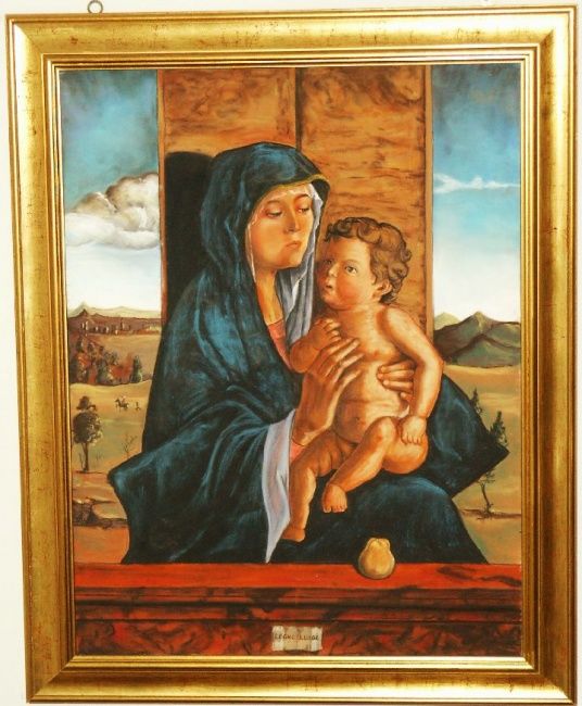 Pittura intitolato "Madonna Morelli - G…" da Legno Luigi, Opera d'arte originale
