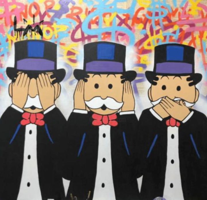 Pintura titulada "Las tres caras del…" por Luis Mesa, Obra de arte original, Acrílico