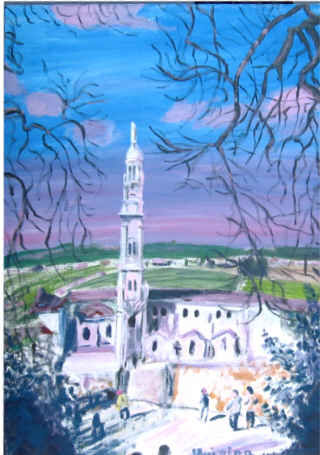 Painting titled "Notre Dame de Verde…" by Luigina, Original Artwork, Other