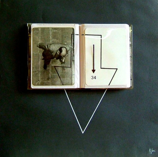Collagen mit dem Titel "ALBUM" von Luigi Rifani, Original-Kunstwerk