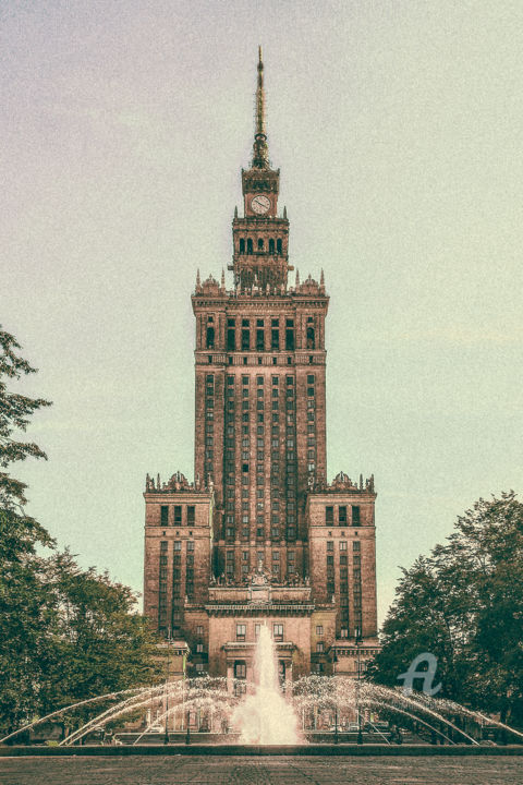 Photography titled "Warsaw Palace of Cu…" by Luigi Veggetti, Original Artwork, Digital Photography