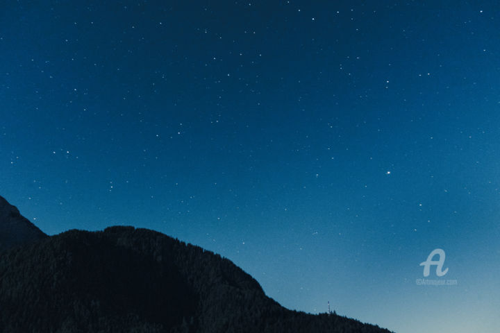 Photography titled "Starry night sky in…" by Luigi Veggetti, Original Artwork, Digital Photography
