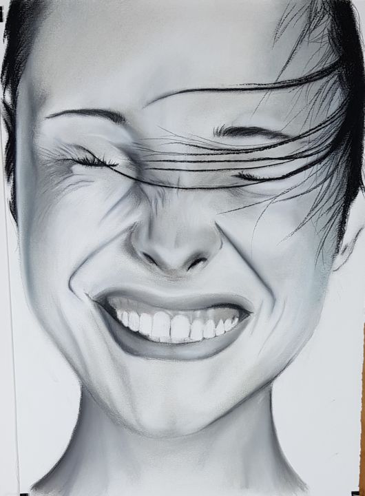 Dibujo titulada "Windy" por Lacasa, Obra de arte original, Tiza