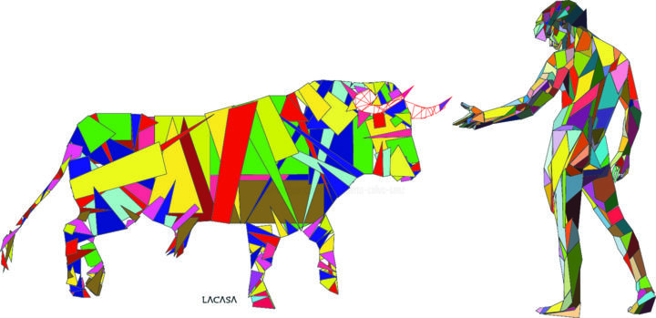 Grafika cyfrowa / sztuka generowana cyfrowo zatytułowany „Hi my friend!.jpg” autorstwa Lacasa, Oryginalna praca, 2D praca cy…