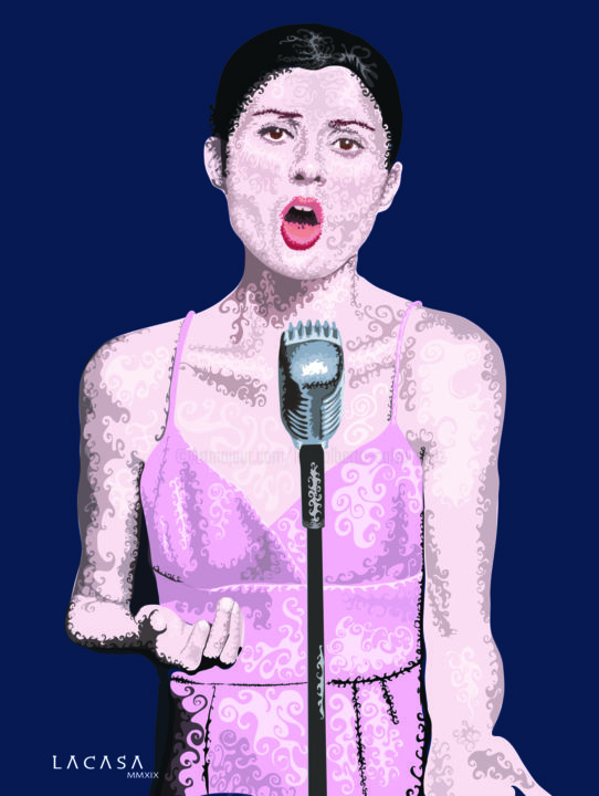 Digital Arts titled "Singer" by Lacasa, Original Artwork, Digital Painting