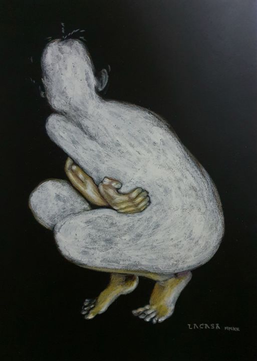Dibujo titulada "Es su alma" por Lacasa, Obra de arte original, Pastel