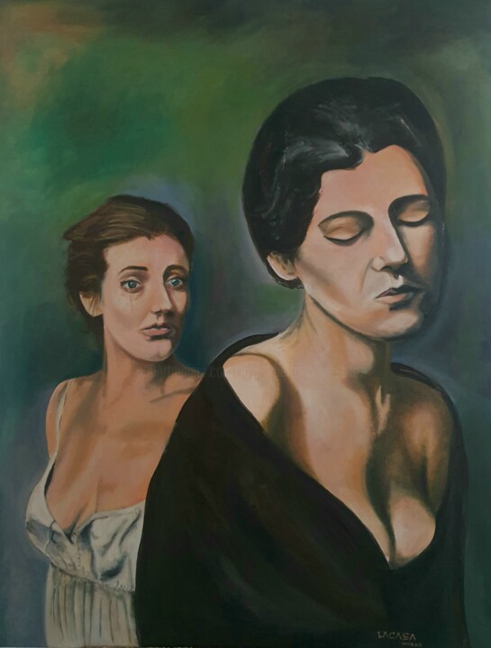 Painting titled "El duelo" by Lacasa, Original Artwork, Oil