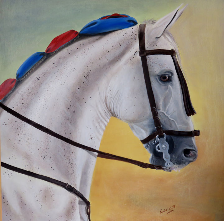 Painting titled "caballo2.jpg" by Lacasa, Original Artwork, Oil