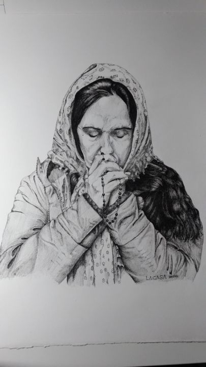 Pintura titulada "Virgencita, que me…" por Lacasa, Obra de arte original